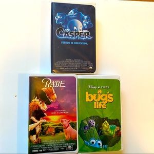 Disney bundle of 3, three classic movies, VHS